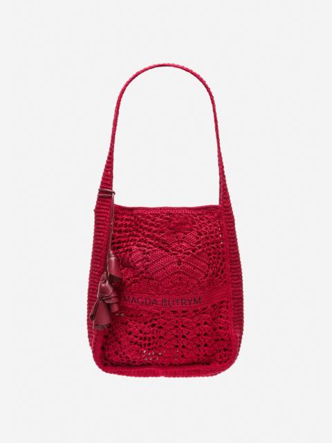Magda Butrym crochet tote bag in red