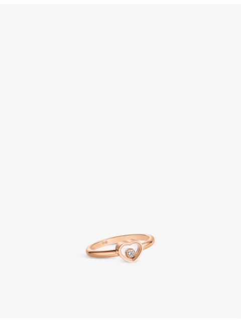 My Happy Hearts 18ct rose-gold and 0.05ct brilliant-cut diamond ring