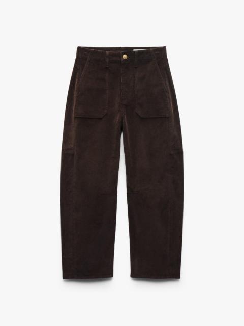 Charlie Ankle Barrel Corduroy Pants
Stretch Corduroy in Dark Brown