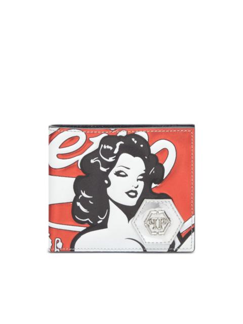 embossed-motif wallet