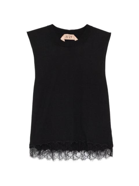 lace knitted top
