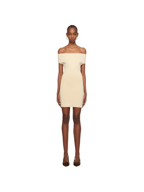Beige Les Sculptures 'La robe Cubista' Minidress