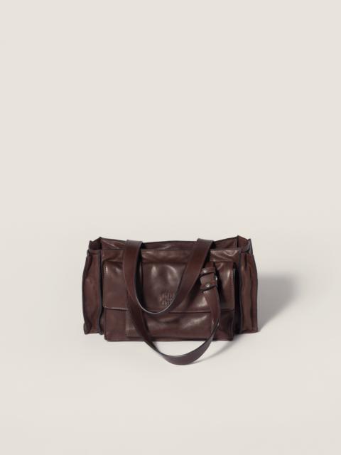 Utilitaire nappa leather shopping bag