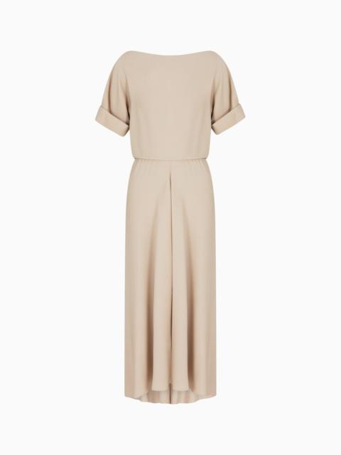 LONG TRIPLE SILK GEORGETTE DRESS