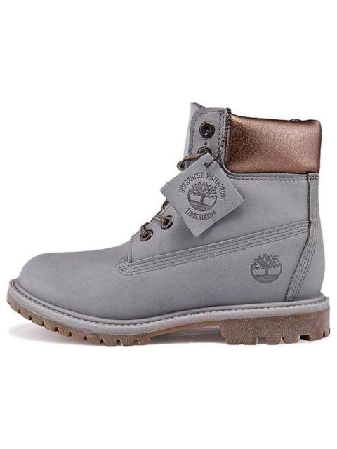 (WMNS) Timberland 6-Inch Premium Waterproof Boots 'Steeple Grey Waterbuck Gunmetal Metallic Collar' 