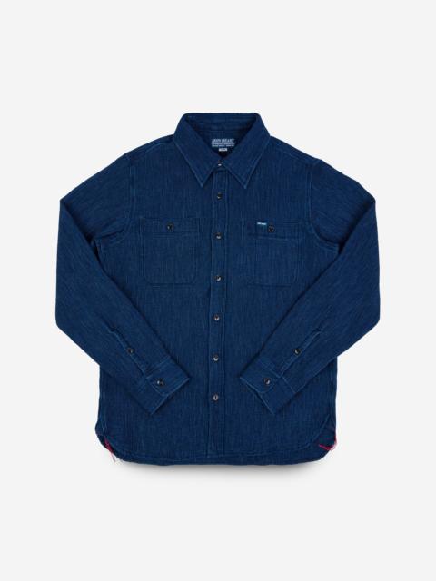 WAFFLE WORK SHIRT - INDIGO