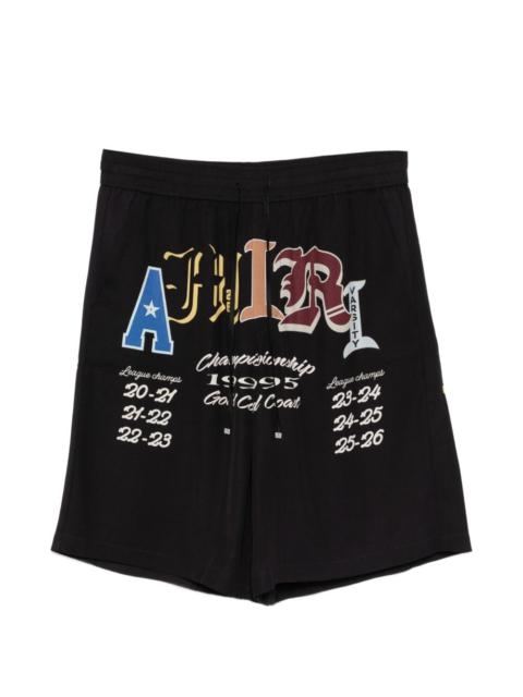 graphic drawstring shorts
