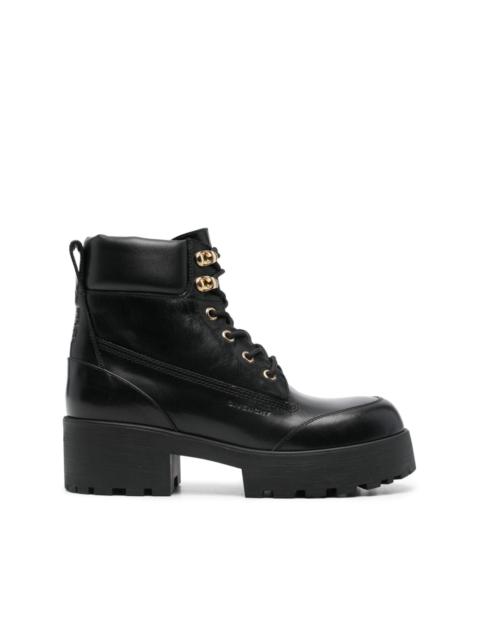 Trekker leather ankle boots