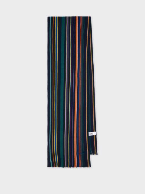 Multicolour Merino Wool Stripe Scarf