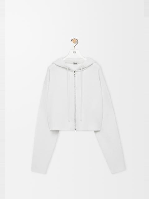 Anagram zip-up hoodie in wool