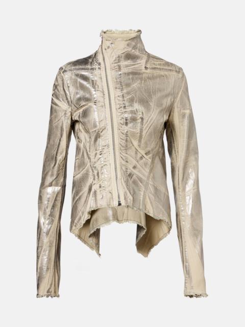 Naska Gary distressed coated denim jacket