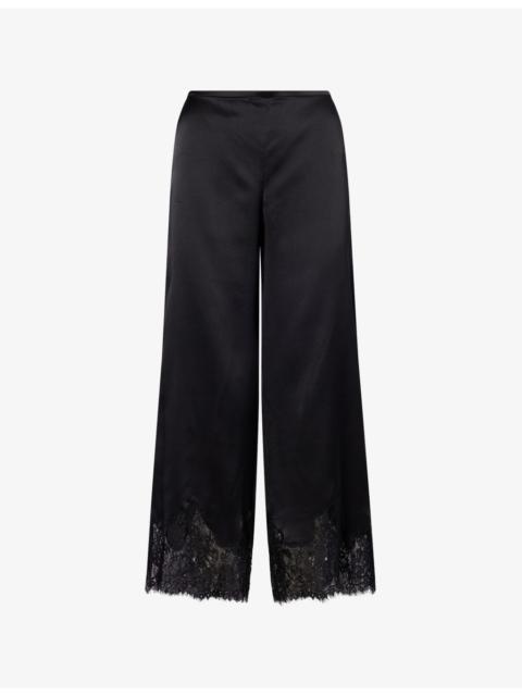 Carolina Cropped Silk Trousers