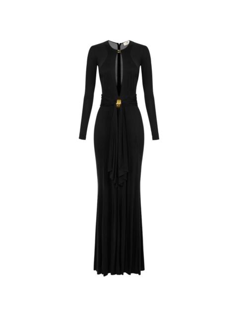 keyhole draping maxi dress