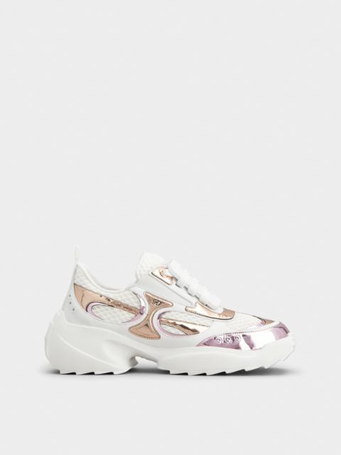 Viv' on the Run Sneakers in leather and fabric
