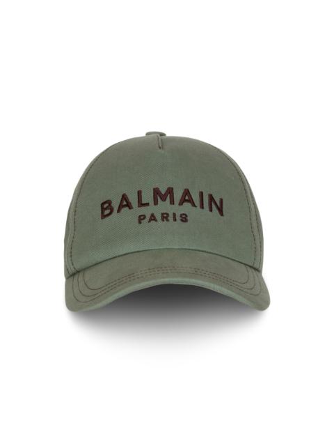 Cotton cap with Balmain Paris embroidery