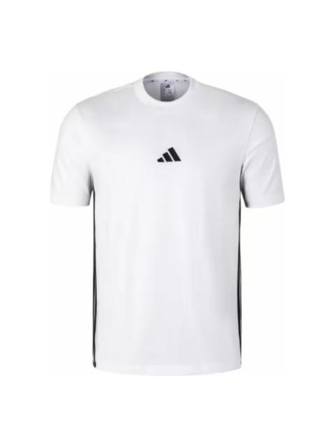 adidas Essentials Single Jersey 'White Black' JY8563