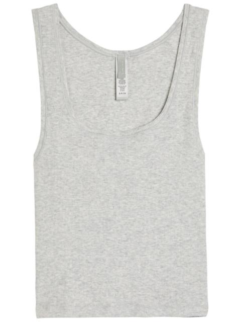 Skims Ribbed Stretch-cotton Tank