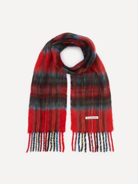 Check Mohair Scarf
