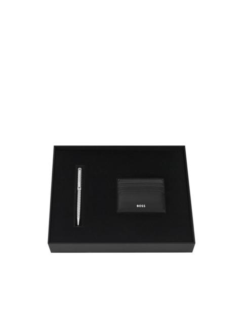 Nexus ballpoint pen and card holder set