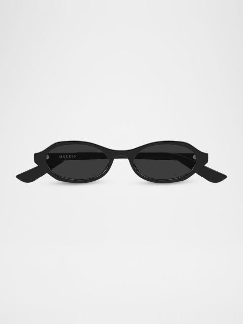 51mm Acetate Oval Sunglasses