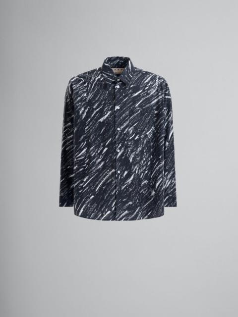 BLACK CRAYON PRINT ORGANIC COTTON SHIRT