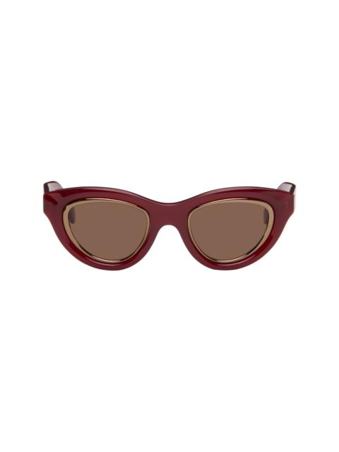 Red Mini Anagram Cateye Sunglasses