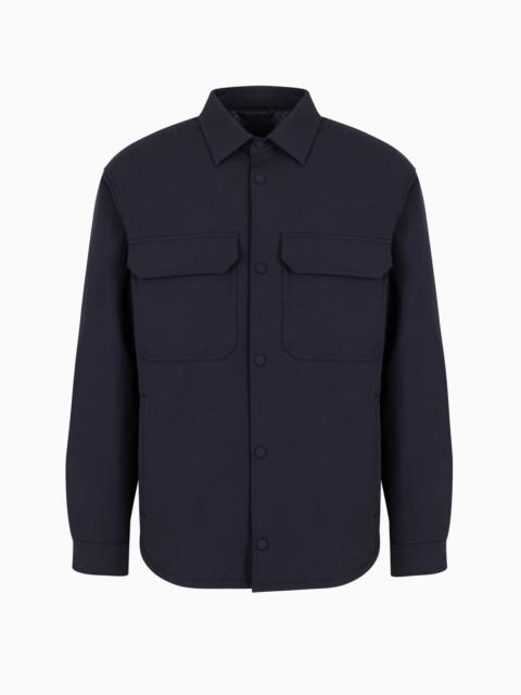 Soft nylon comfort-fit shirt jacket