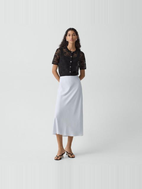 Fluid Pull-On Skirt in Washed Twill