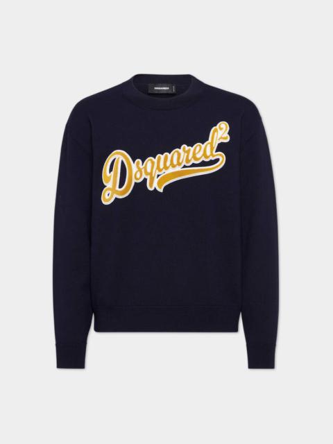 DSQUARED2 PATCH KNIT SWEATER