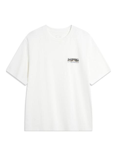 Li-Ning Wave Graphic T-shirt 'White' AHSU301-1