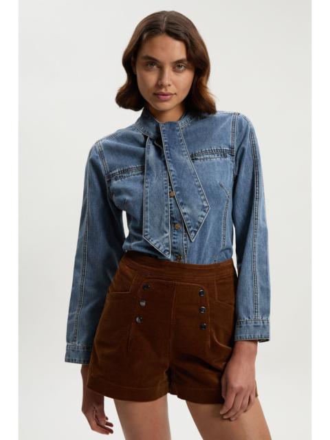 Stretch Cord Button Detail Short