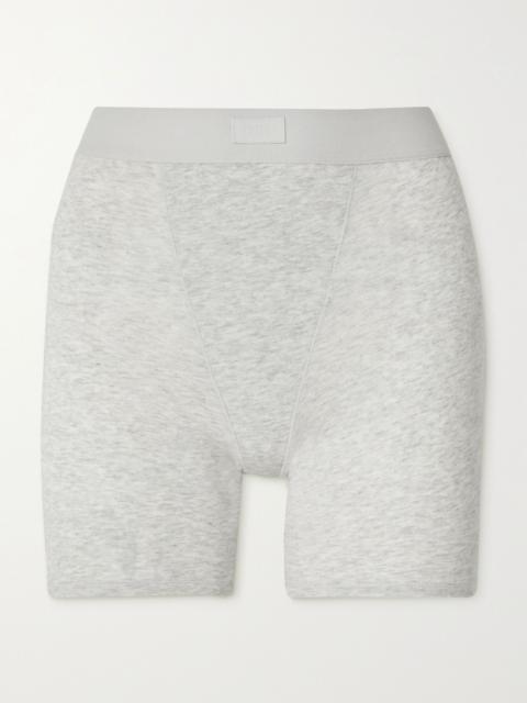 Boyfriend stretch-modal and cotton-blend jersey boxer shorts - Light Heather Grey Gray