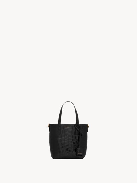 MINI TOY SHOPPING SAINT LAURENT IN CROCODILE-EMBOSSED LEATHER