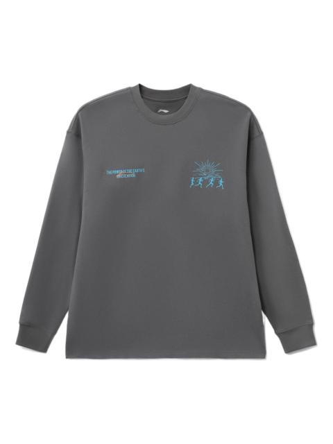 Li-Ning Power And Nature Graphic Sweatshirt 'Shadow Grey' AHSRB97-2