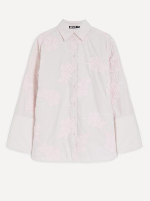 Pink Flower Oversized Shirt
