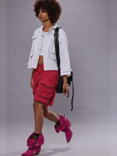 MULTI POCKET BAGGY SHORT - VIVID RED