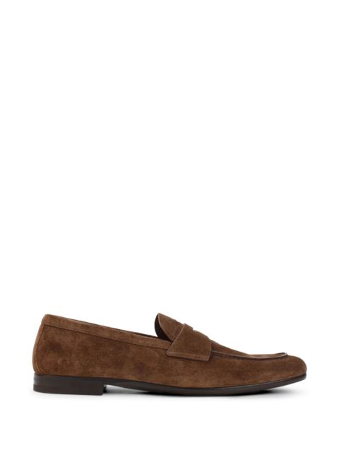 Prada Piped Detail Leather Loafers