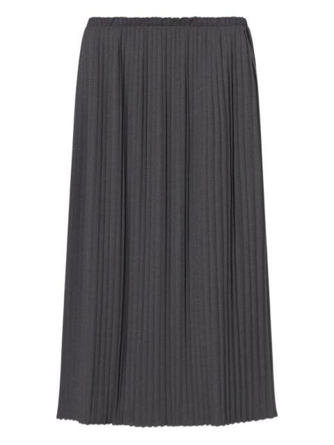 pleated midi dress