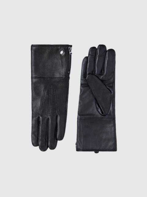 WILLIS (R)Leather glove with shearling cuff