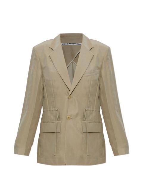 drawstring pocket blazer