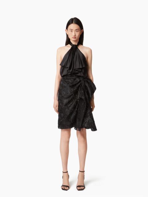 SKIRT WITH ASYMMETRICAL BOW DETAIL