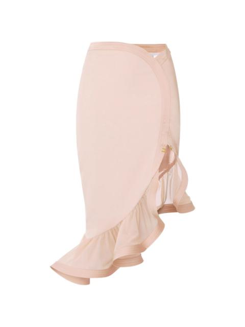 satin fabrics with flounce skirt