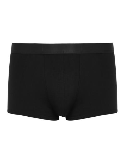 Black stretch-Lyocell boxer trunks