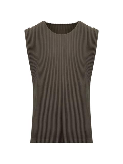pleated tailored tank top