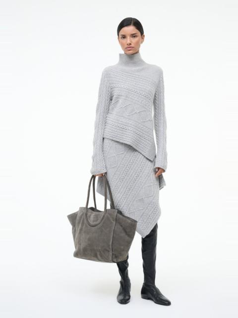 STAUD VEER SKIRT HEATHER GREY