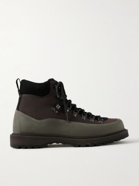 Roccia Vet Sport Suede and Rubber-Trimmed Tech-Shell Hiking Boots Brown