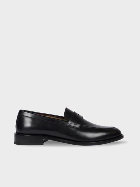 Black Leather 'Benito' Loafers