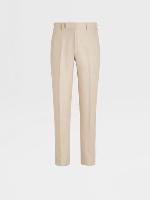 LIGHT BEIGE PURE LINEN PANTS