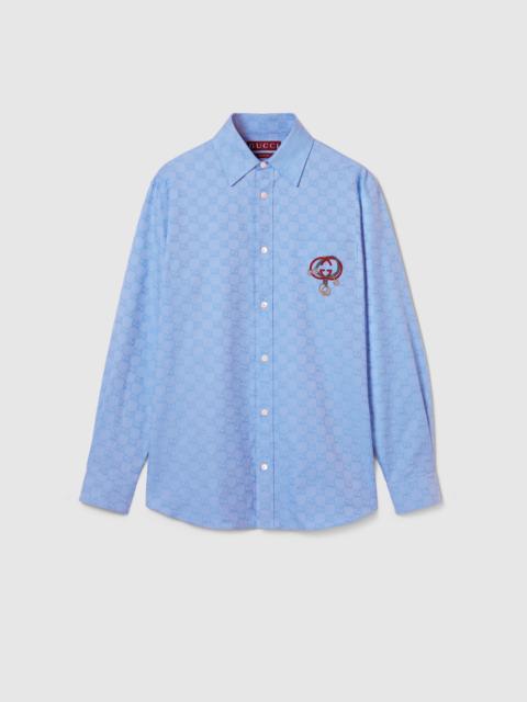 GG Oxford cotton shirt with embroidery