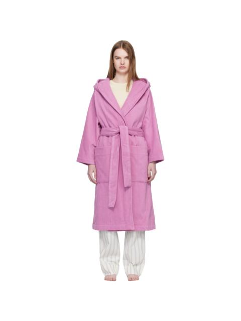 Pink Terry Hooded Bathrobe